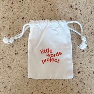 Little Words Project White Drawstring Bag